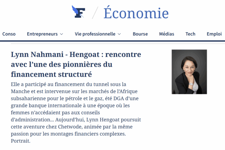 Lynn Nahmani-Hengoat dans Le Figaro : rencontre avec l’une des pionnières du financement structuré